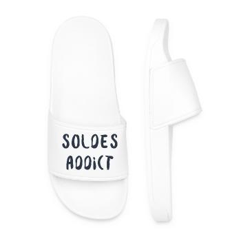 Sale Addict Humor Shopping and Fashion - Men’s Pool Sliders - white - Front