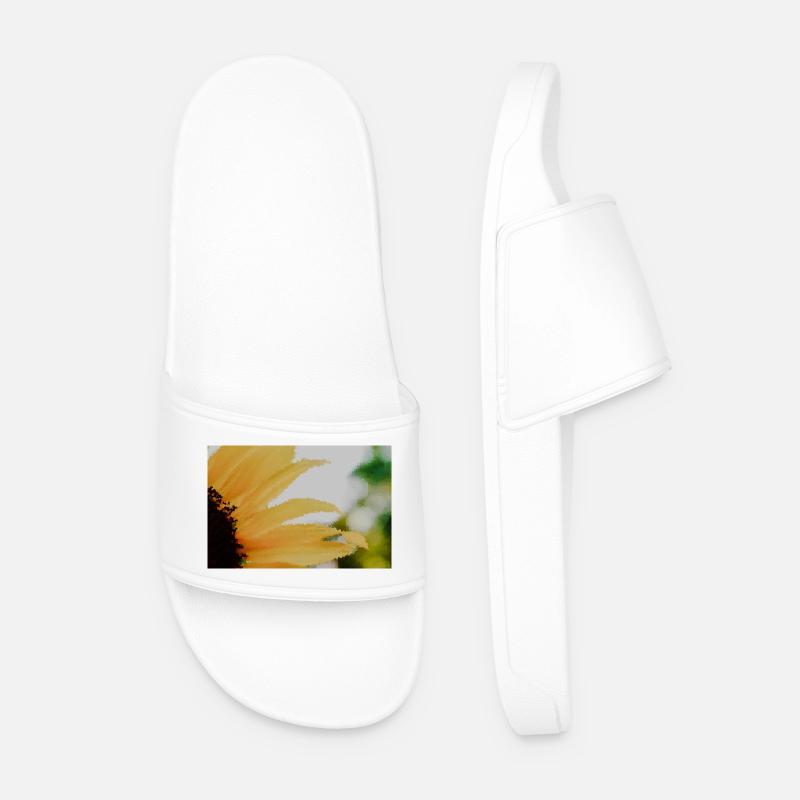 Sonnenblumen Wasserfarben - Männer Badelatschen - Weiß