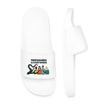 Propaganda is a picture of diversity everywhere - Men’s Pool Sliders - white - Front