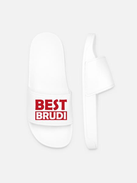 Best Brudi Shirt Motiv - Männer Badelatschen - Weiß