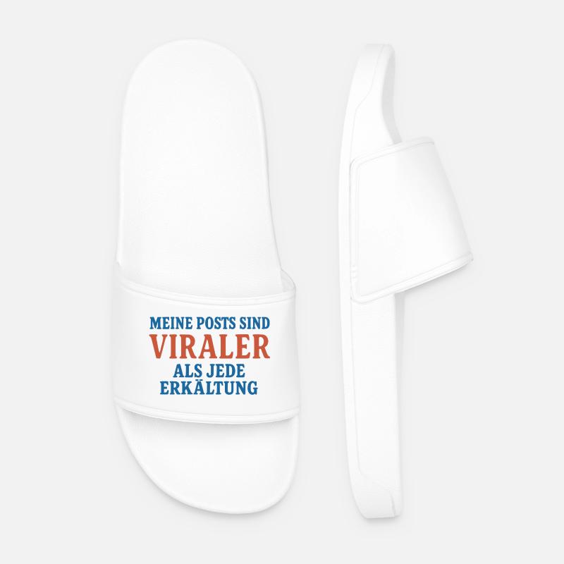 Viral Posts - Men’s Pool Sliders - white