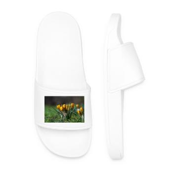 Nahaufnahme Von Blumen - Männer Badelatschen - Weiß - Vorne