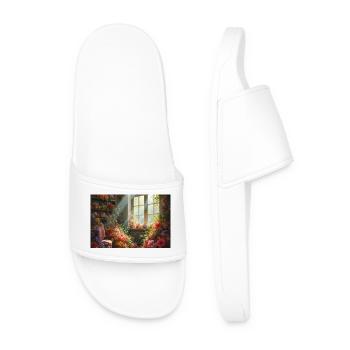 Fleur3 - Claquettes Homme - blanc - Devant