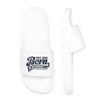 Born in November 1995 - Birthday - Gift - Men’s Pool Sliders - white - Front
