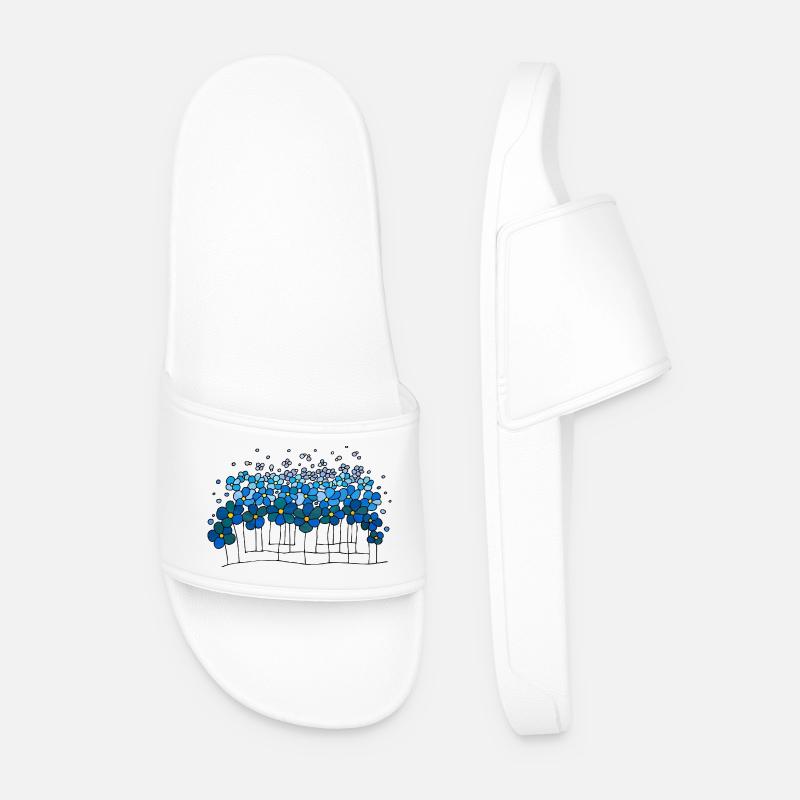 Blumen - Männer Badelatschen - Weiß