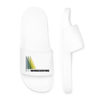 Windsurfing lettering with graphics - Men’s Pool Sliders - white - Front