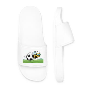 Mouche d’abeille de football - Claquettes Homme - blanc - Devant