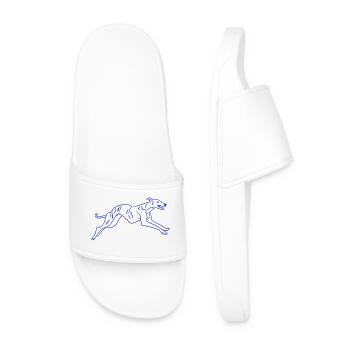 Greyhound Dog Running - Men’s Pool Sliders - white - Front