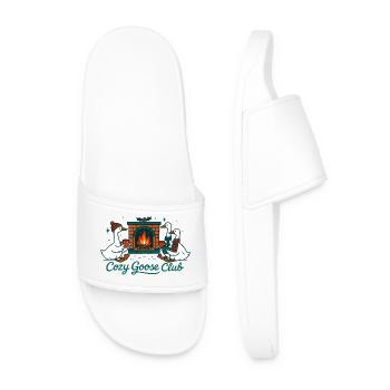 Cozy Goose Club Noël Fun Design - Claquettes Homme - blanc - Devant