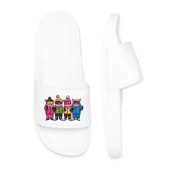 L’équipe de ski de Schweine Pistensau - Claquettes Homme - blanc - Devant