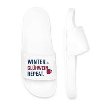 Winter. Glühwein. Repeat. - Männer Badelatschen - Weiß - Vorne