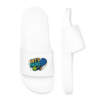 Le motif du padel laisse le padel - Claquettes Homme - blanc - Devant