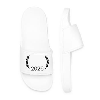 2026 Wreath - Men’s Pool Sliders - white - Front