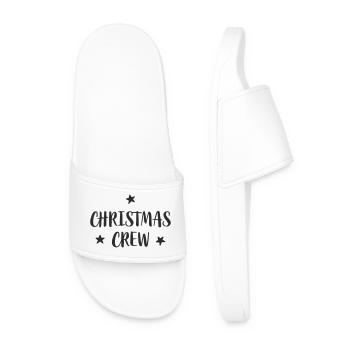 Christmas Crew Schriftzug - Männer Badelatschen - Weiß - Vorne