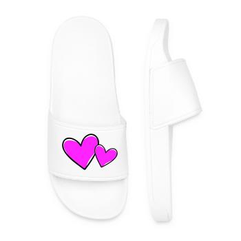 Hearts Symbol Love - Men’s Pool Sliders - white - Front