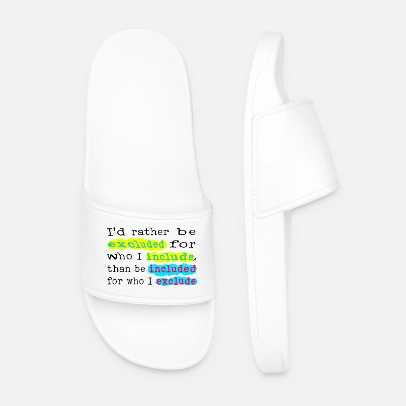 Include, don't exclude! - Men’s Pool Sliders - white