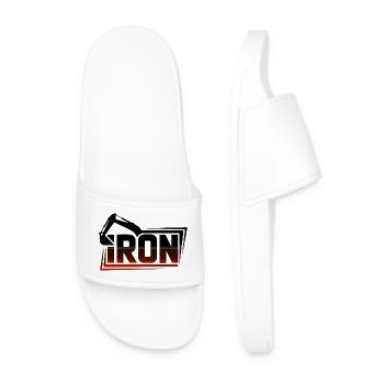 Word Grade Cramoisi en gras avec cadre - Claquettes Homme - blanc - Devant