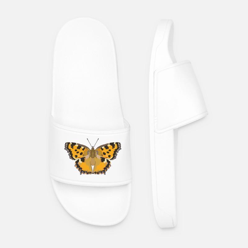 Schmetterlinge: Der Große Fuchs - Männer Badelatschen - Weiß