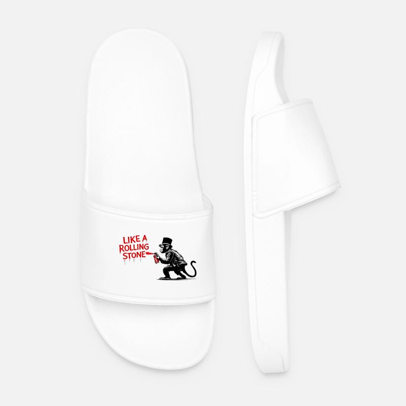 Comme un singe de Rolling Stone - Claquettes Homme - blanc