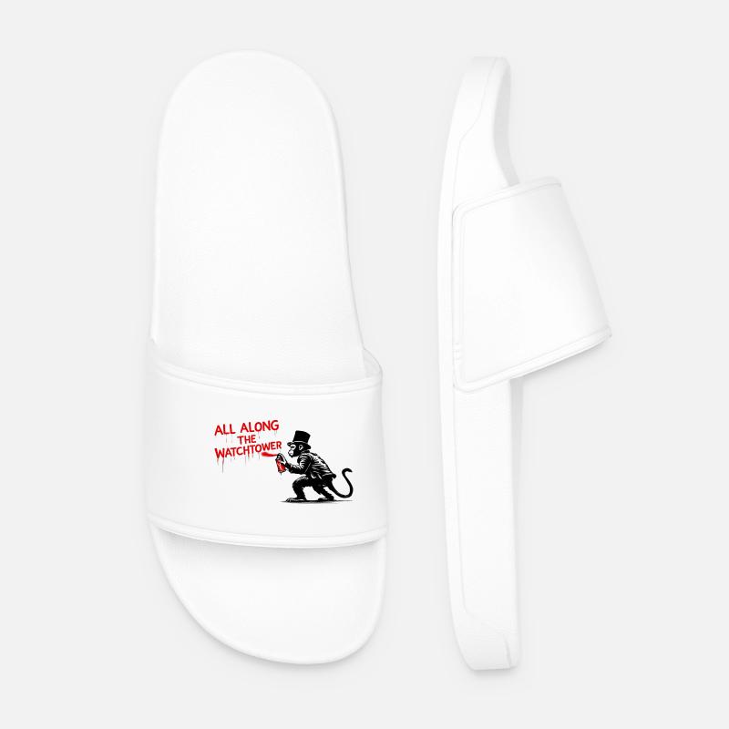 Spray monkey in graffiti style - Men’s Pool Sliders - white