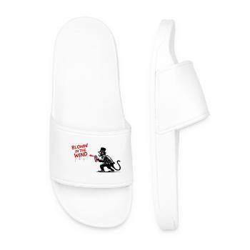 Wind Spray Monkey Graffiti - Men’s Pool Sliders - white - Front