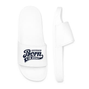 Born in 2006 - Birthday - Limited Edition - Men’s Pool Sliders - white - Front