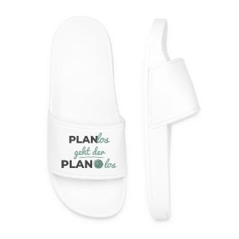 Le plan commence de manière désordonnée – Scandinave Soft Typography - Claquettes Homme - blanc - Devant