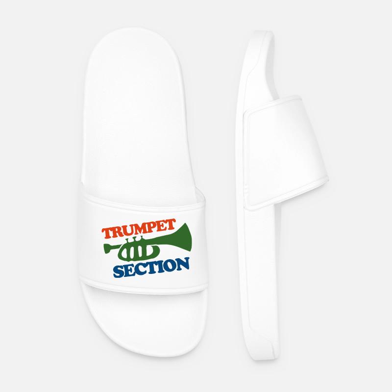Trumpet Section Logo Tee - Men’s Pool Sliders - white
