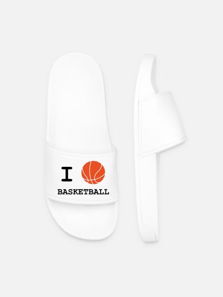 Ich liebe Basketball - Männer Badelatschen - Weiß