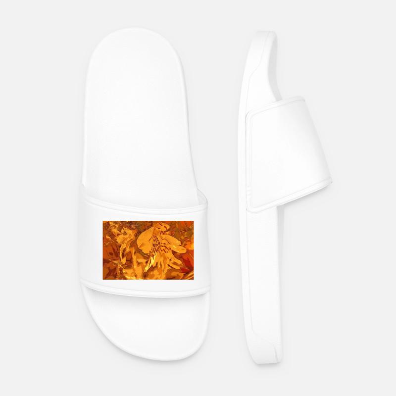 Ockerfantasie - Männer Badelatschen - Weiß