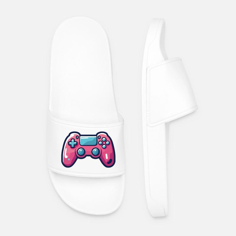 Gamer, Videospiel-Leidenschaft, Gamepad - Männer Badelatschen - Weiß