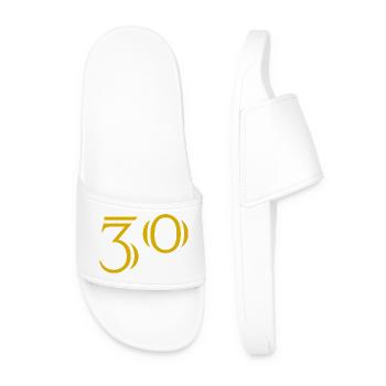 30. 30 YEARS. 30th ANNIVERSARY. 30 YEARS ANNIVERSARY. - Men’s Pool Sliders - white - Front
