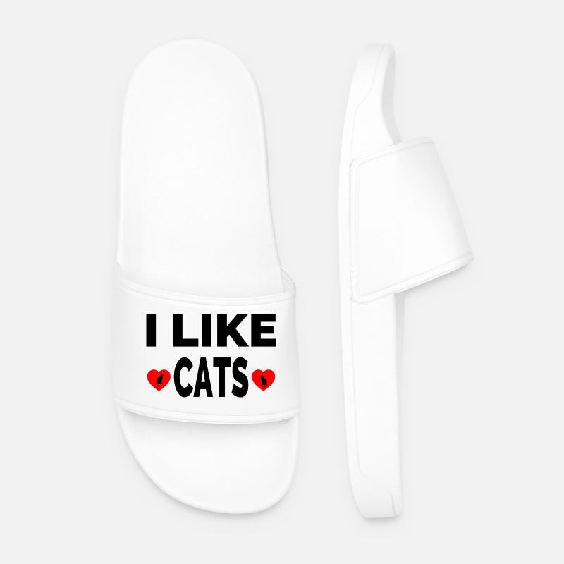 Katzen - Männer Badelatschen - Weiß