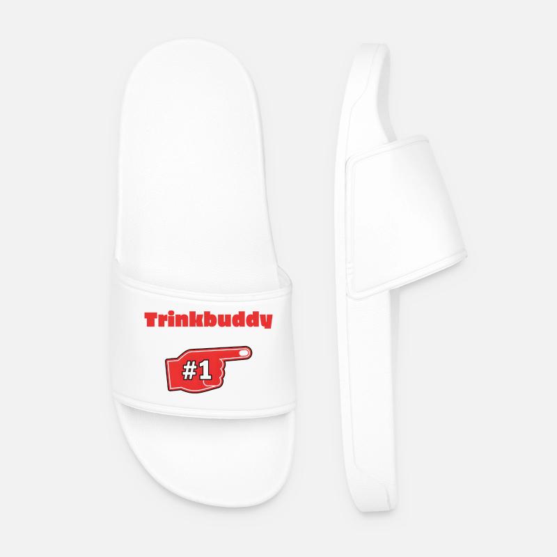 Drinking buddy #1 - Men’s Pool Sliders - white