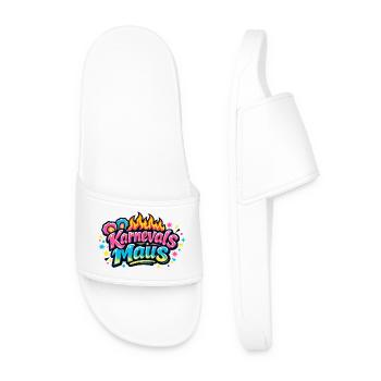 Jeck de la souris de carnaval - motif de l’Alaaf de Cologne - Claquettes Homme - blanc - Devant