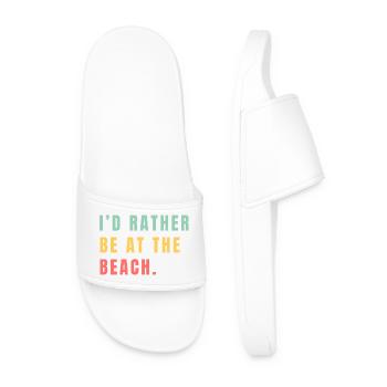 Je préfère être à la plage - Claquettes Homme - blanc - Devant