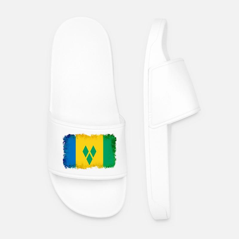 Gift for St - Men’s Pool Sliders - white