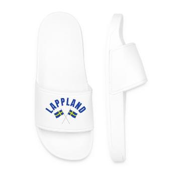 Laponie Deux drapeaux suédois - Claquettes Homme - blanc - Devant