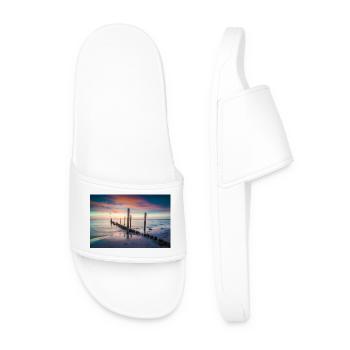 Sunrise on the Baltic Sea beach - Men’s Pool Sliders - white - Front