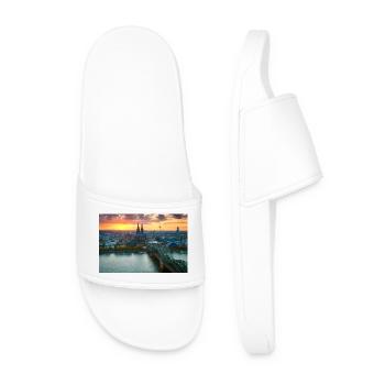 Cologne Cathedral in the evening light - Men’s Pool Sliders - white - Front