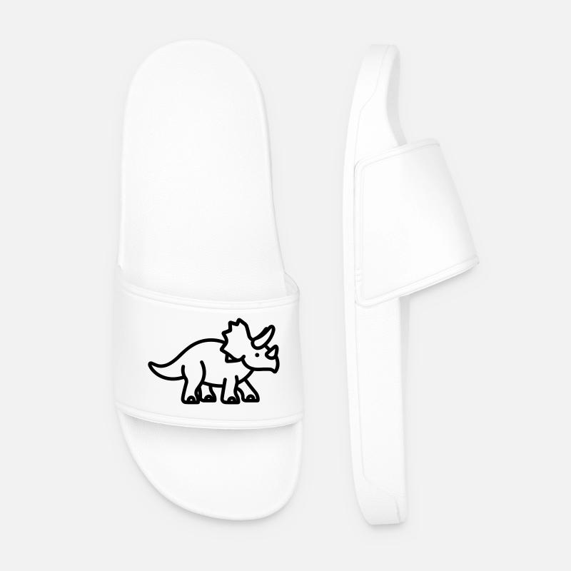 Triceratops - Männer Badelatschen - Weiß