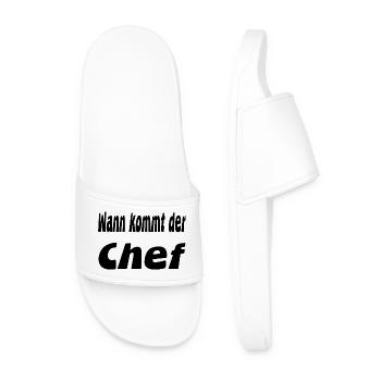 Chef - Männer Badelatschen - Weiß - Vorne