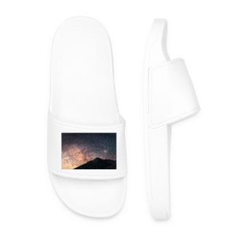 Close-up of the milky way on Agrafa Mountains - Men’s Pool Sliders - white - Front