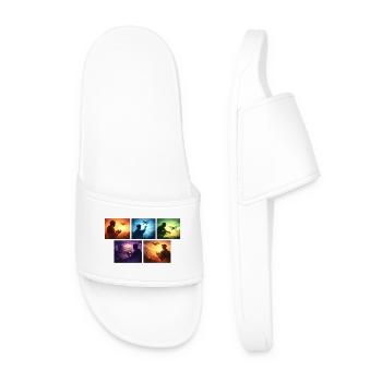 Drohnen-Sonnenuntergang Kollage - Männer Badelatschen - Weiß - Vorne