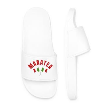 Maratea : drapeaux italiens croisés - Claquettes Homme - blanc - Devant