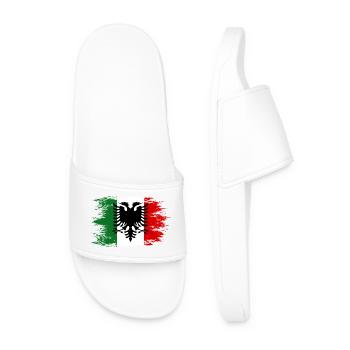 Arbresh_Italien_Albanien_Flagge_used - Claquettes Homme - blanc - Devant