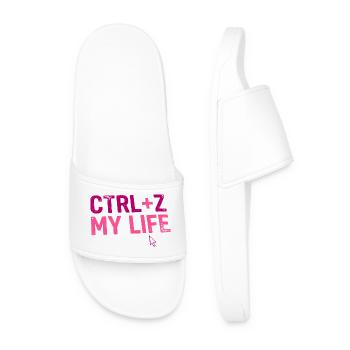 Developer Fun Tasche, CTRL + Z My Life - Männer Badelatschen - Weiß - Vorne
