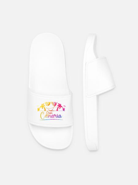 Gran Canaria Beach Rainbow - Men’s Pool Sliders - white