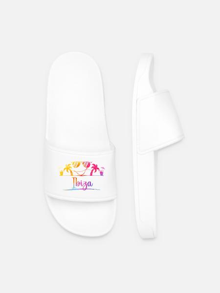 Tropical Beach Groove - Men’s Pool Sliders - white