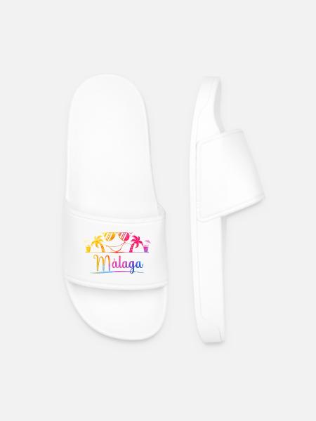 Málaga Tropical Palm Sunglasses - Men’s Pool Sliders - white
